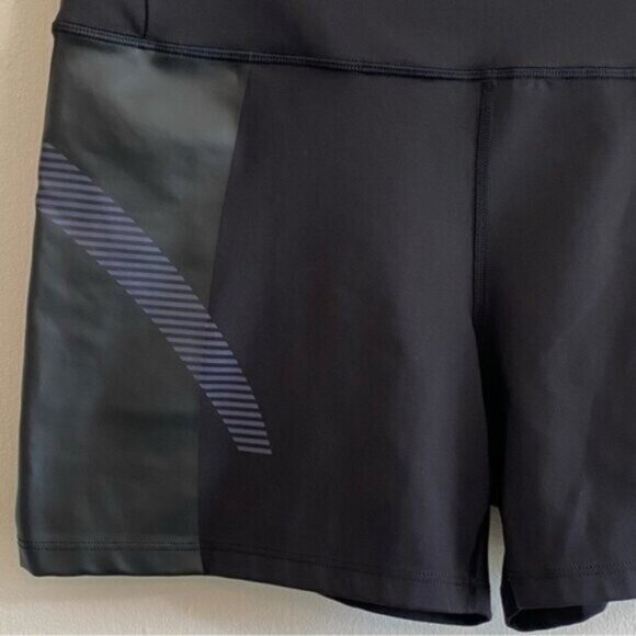 Athleta x Allyson Felix Legend Shortie Shorts 1x Plus Black Performance Biker - Picture 9 of 13